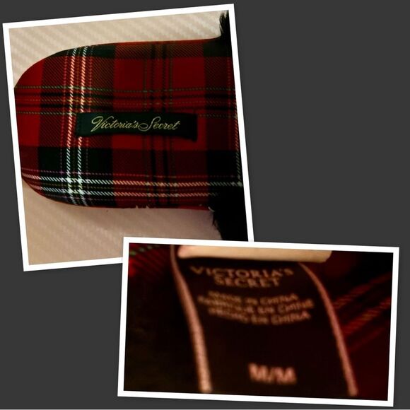 VICTORIA SECRET SIGNATURE SATIN SLIPPERS - Size Medium (7-8) - Picture 2 of 2